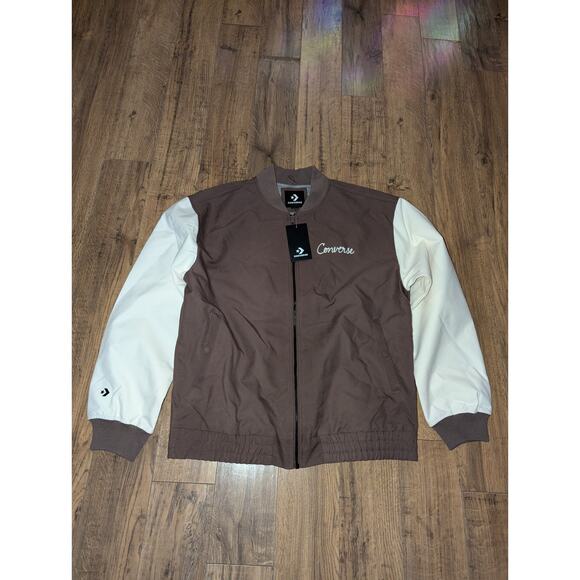 Converse Chain Stitch Woven Jacket Size Medium Earthy Brown - Picture 3 of 8